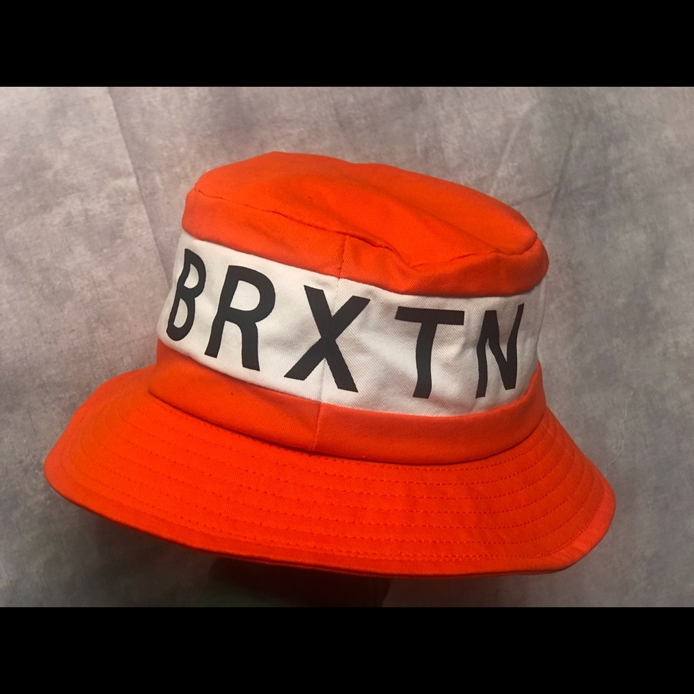 (BRIXTON]-WOODS BUCKET HAT-Athletic Orange- size M